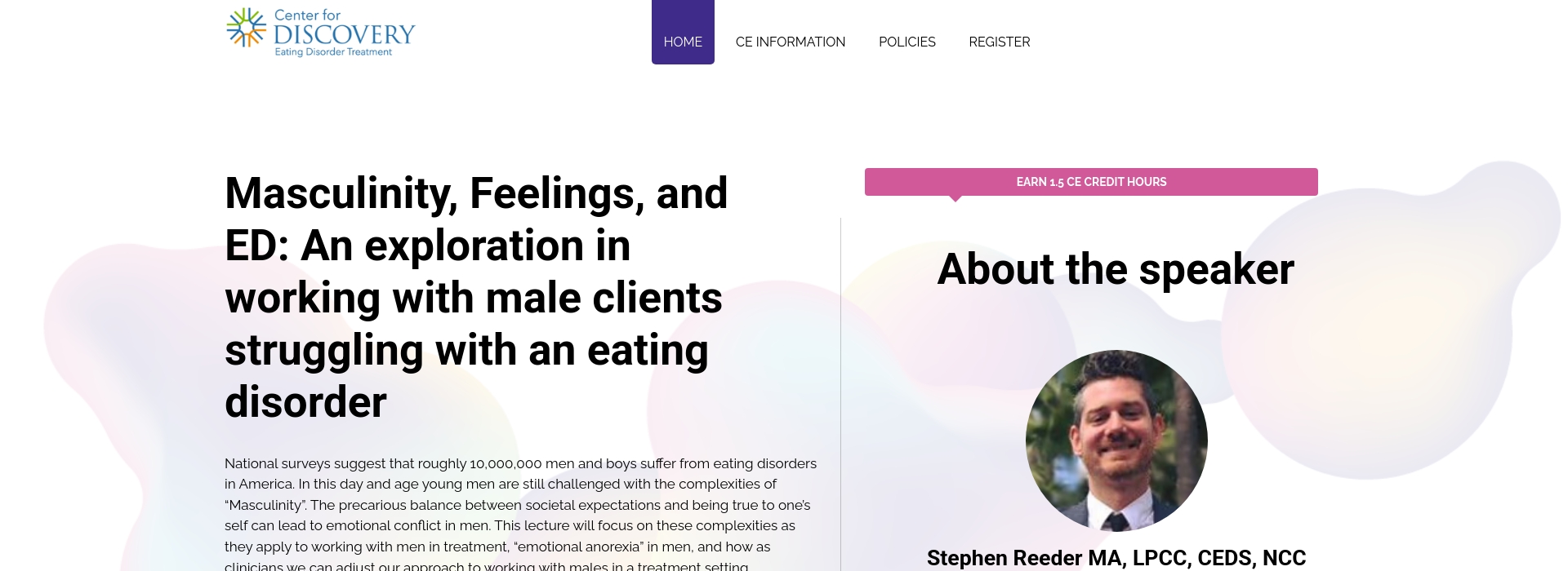 Masculinity, Feelings, and ED: An exploration in working with male ...